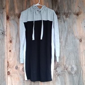 Long sleeve hooded winter dress
